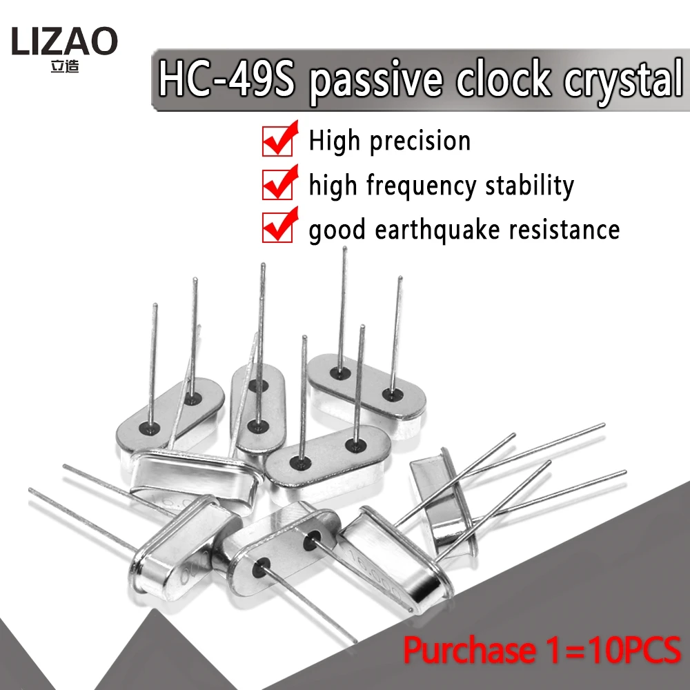 LIZAO HC-49S Crystal Oscillator Quartz Resonator 4MHz 6MHz 8MHz 12MHz 20MHz 11.0592MHz Electronic Component Kit