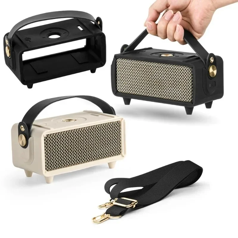 

Shockproofs Soft Protective Skin for Marshall EMBERTON II Bluetooth-compatible Speaker Travel Carrying Case with Straps