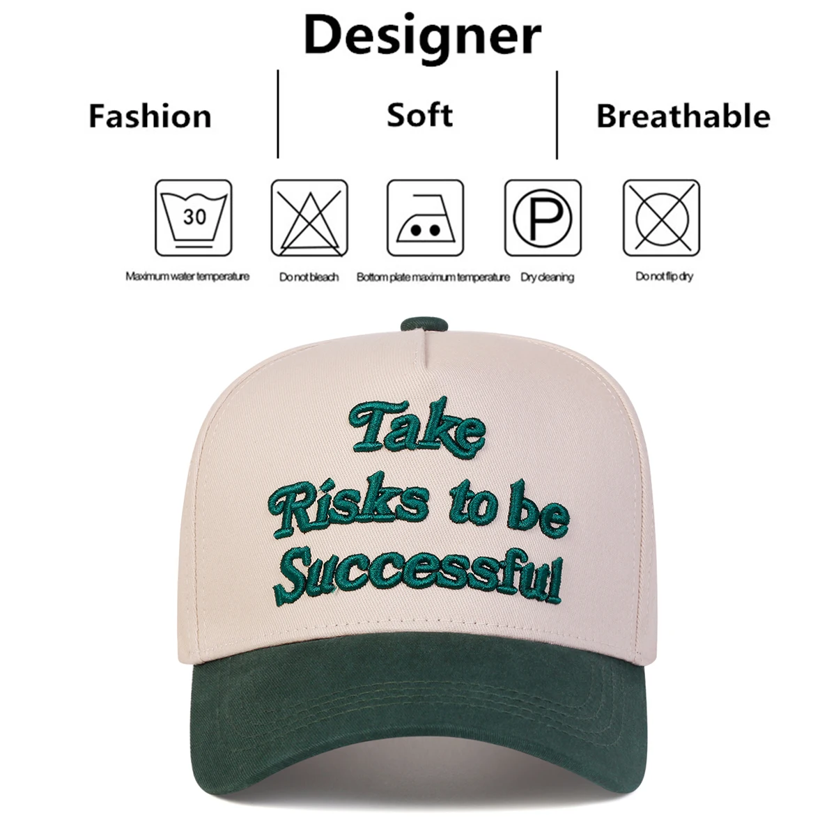 Unisex Take Risks To Be Successful Embroidery Baseball Caps Spring Autumn Outdoor Adjustable Casual Hats Sunscreen Hat