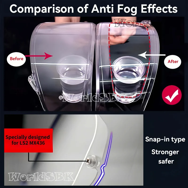 mx436 anti fog film for LS2 MX436 PIONEER EVO BLAZE helmet Lens visor clear Anti-fog patch visor Inserts