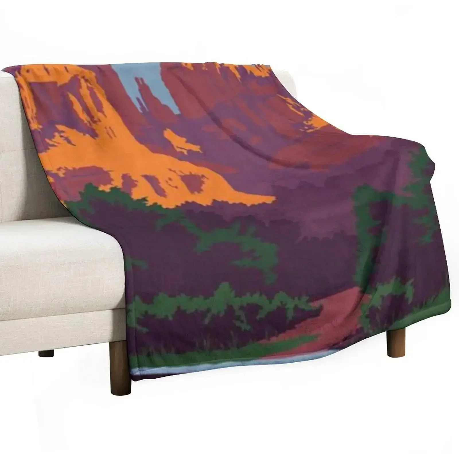 Sedona Cathedral Rock Throw Blanket for winter Luxury Thicken Vintage Blankets For Bed For Sofa Thin Flannel Fabric Blankets