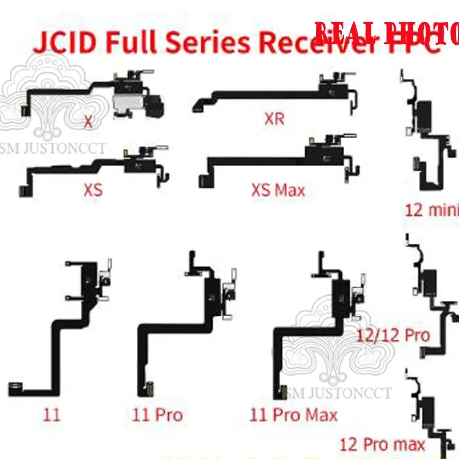 JC V1SE Receiver FPC Flex Cable Detection Board Earpiece Speaker Flex For iP X 11 12 13 14 Pro Max Mini Truetone Face ID Repair