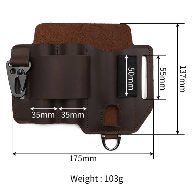 Echtes Leder Outdoor Taktische Hüfttasche Multifunktionale EDC-Werkzeugtasche Hängende Feldtaktische Werkzeugtasche für Sport C