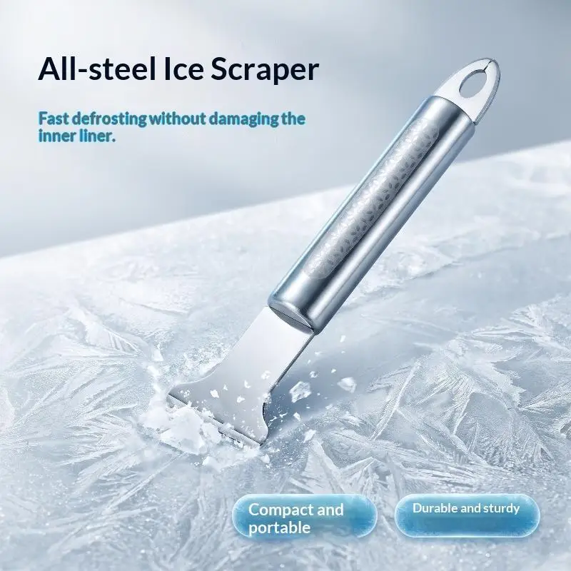 Food Grade Stainless Steel Freezer Deicer Durable Ice Defrost Shovel for Home Fridge Daily Cleaning Maintenance
