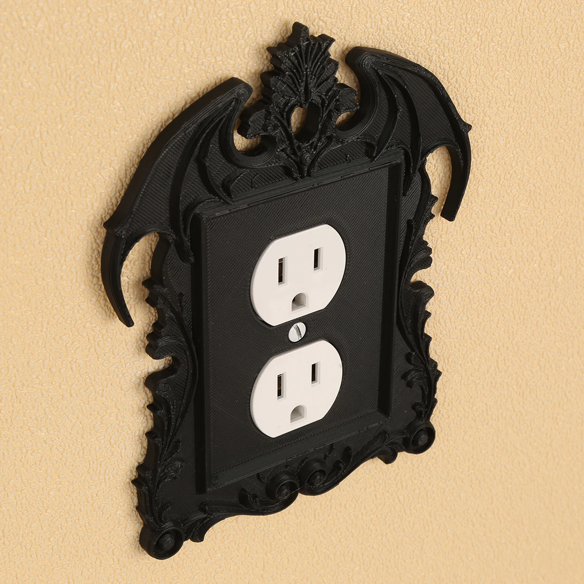 Cross-Border Gothic Bat-Carved Switch and Socket Decorative Frame For Wall Switch and Socket Beautification Scenario