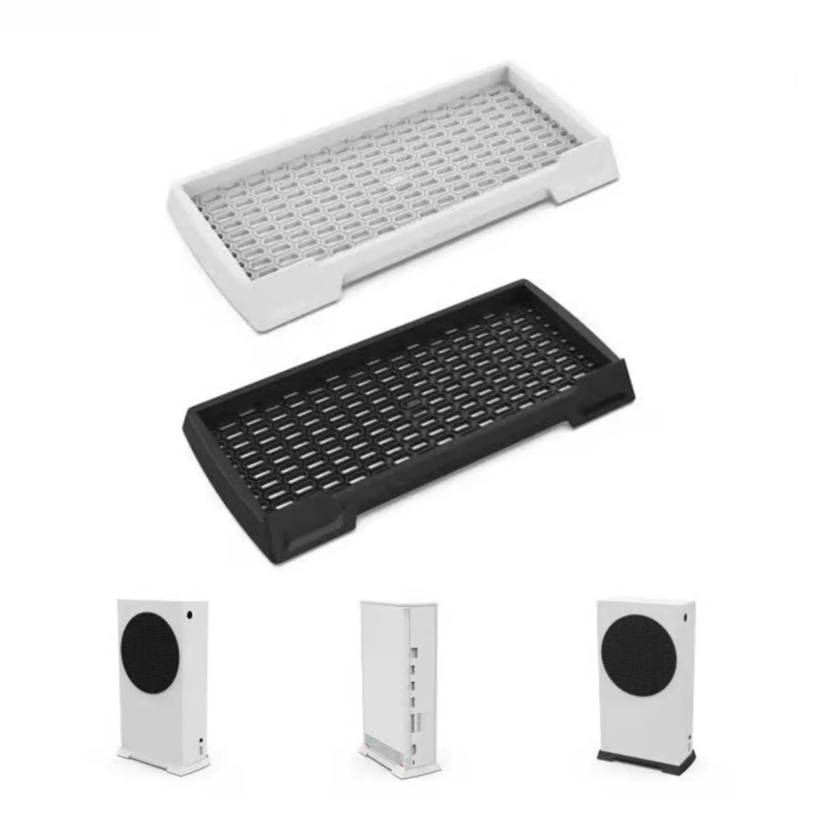 Console Accessories Vertical Stand and Cooling Fan with Disc Rack for Xbox Series S Controller Setup