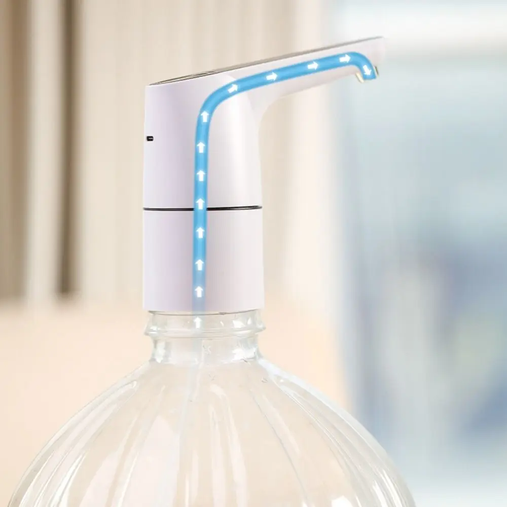 Low Noise Electric Water Bottle Pump USB Charging Rechargeable Gallon Bucket Water Dispenser Quantitative Long Battery Life