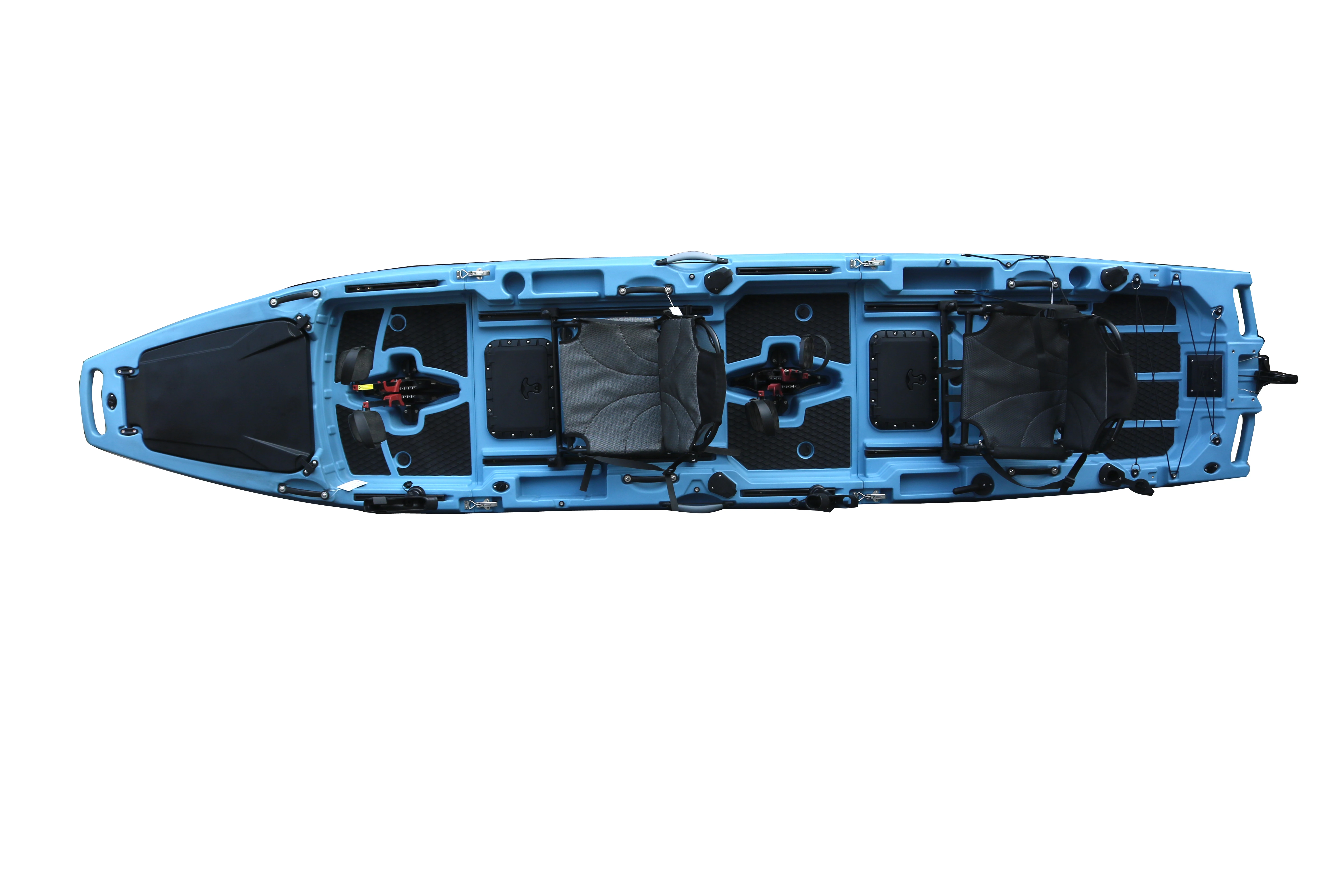 14FT 2 Person Detachable  Pedal Kayak Sit-On-Top Double Seats HDPE Plastic Fishing Modular Kayak tandem Boat with Electric Motor view 4