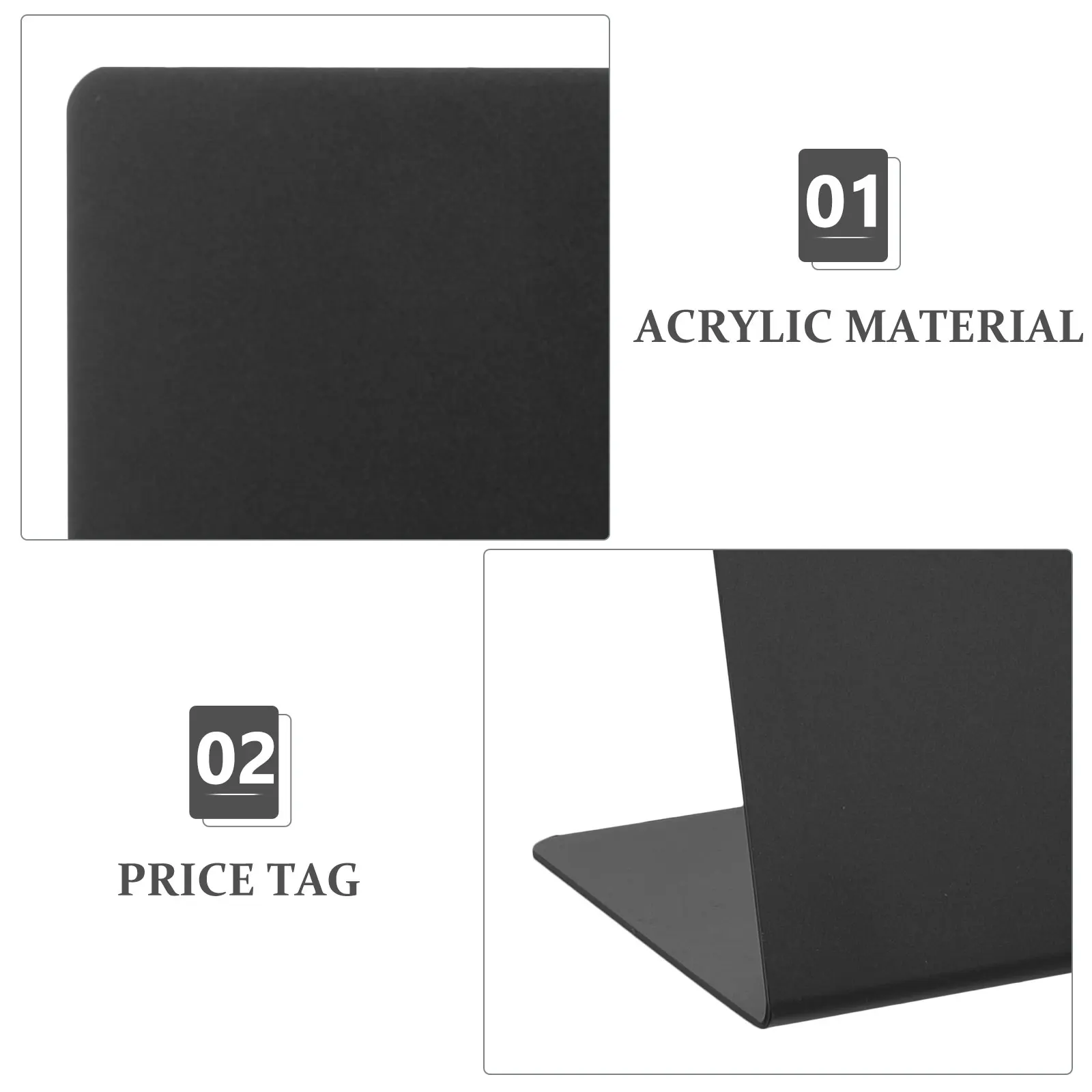 

5pcs Acrylic Blank Signs Reservation Restaurant Wedding Elegant Number Reusable Reserved Price Labels Decor Chalkboard