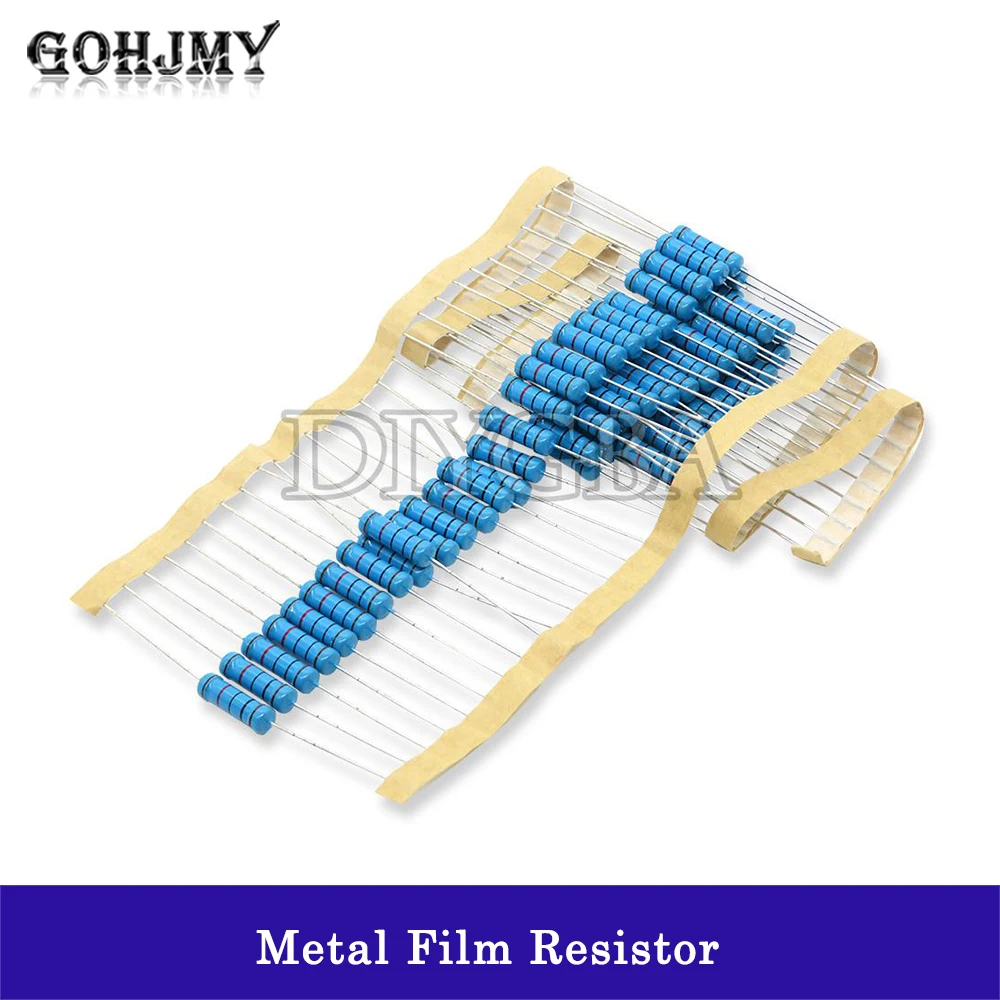 20 buah resistor film logam 2W 1% 1R ~ 1M 2R 10R 22R 47R 100R 330R 1K 4.7K 10K 22K 47K 100K 330K 470K 1 2 10 22 47 100 330 ohm