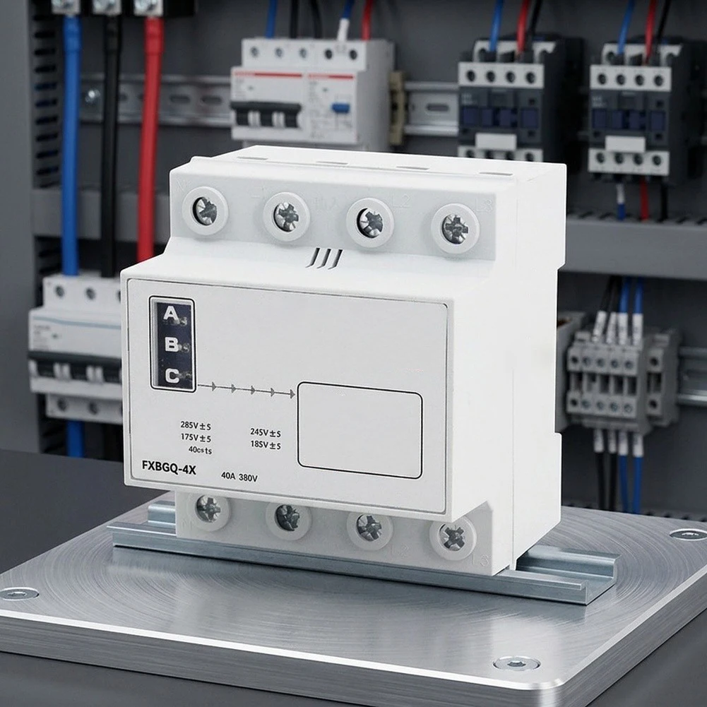 Three Phase Voltage Protector with Auto For Reset and Phase Loss Detection Flame Retardant Housing for Commercial Power Systems