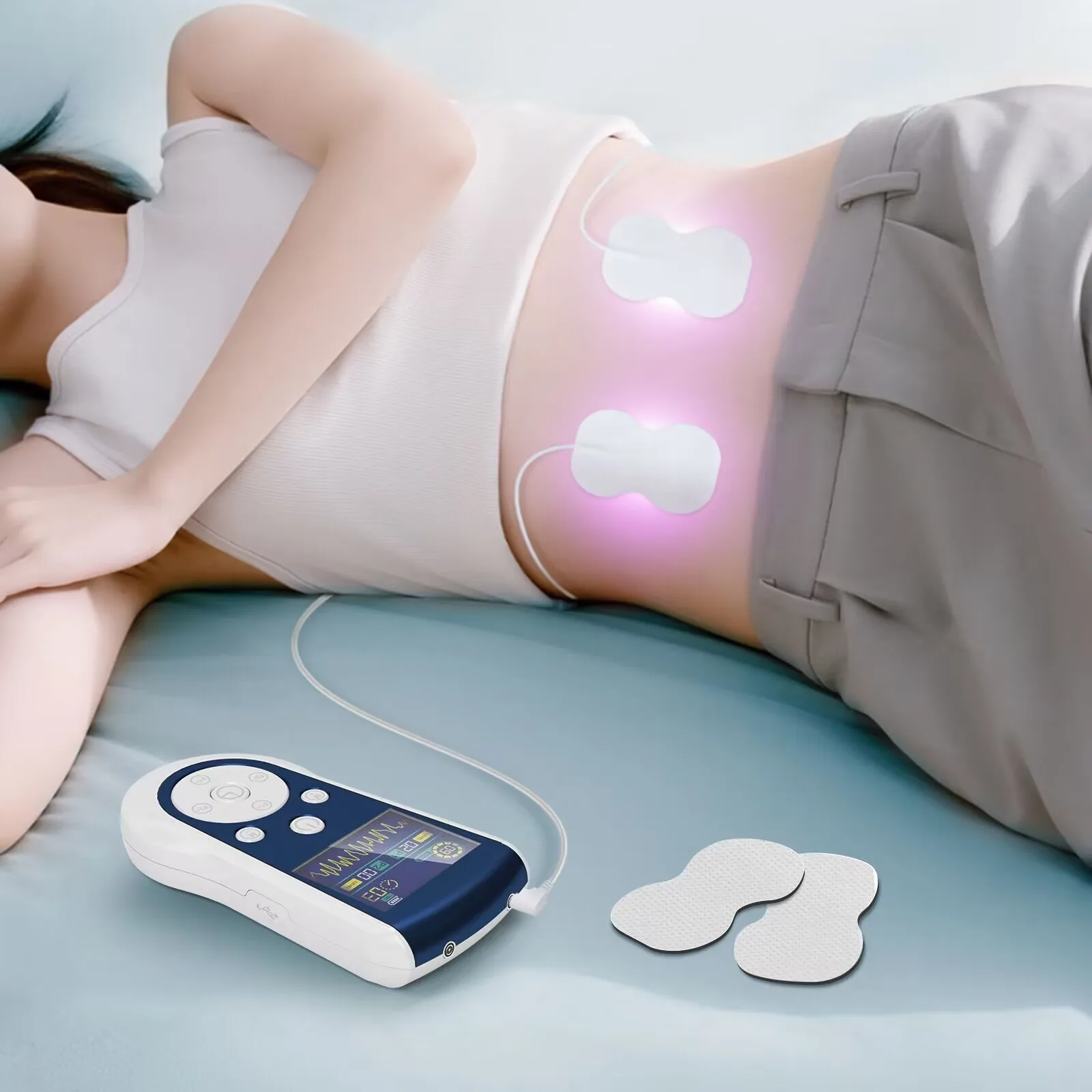 

Dual Channel EMS Muscle Stimulator with 50 Intensities for Gradual Pain Relief Therapy, Rechargeable Electronic Pulse Massager