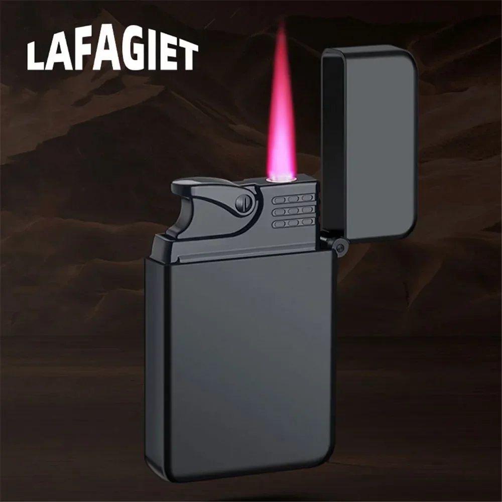 Red Jet Flame Lighter Luminous Inflatable Butane Gas Windproof Lighters Strong Powerful Cigar Torch Lighters For Smoker Gift