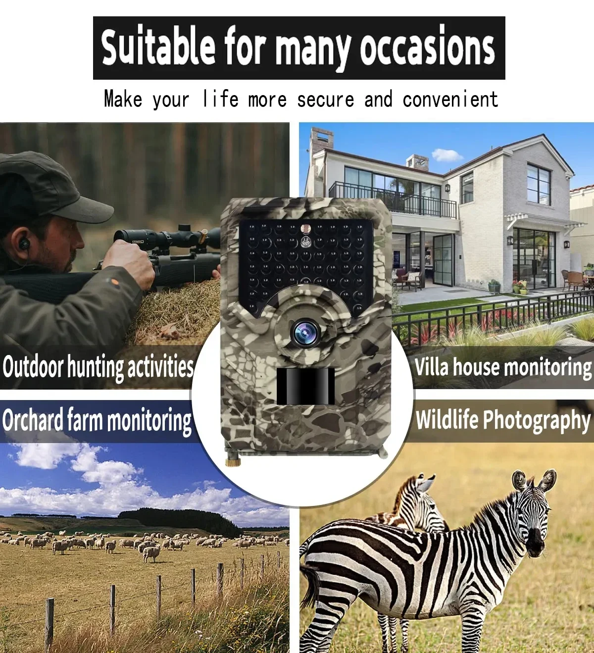 Mini Hunting Trail Camera IP54 Waterproof 16MP 1080P PIR Infrared Night Vision Wildlife Cam Surveillance Tracking Monitor Camera
