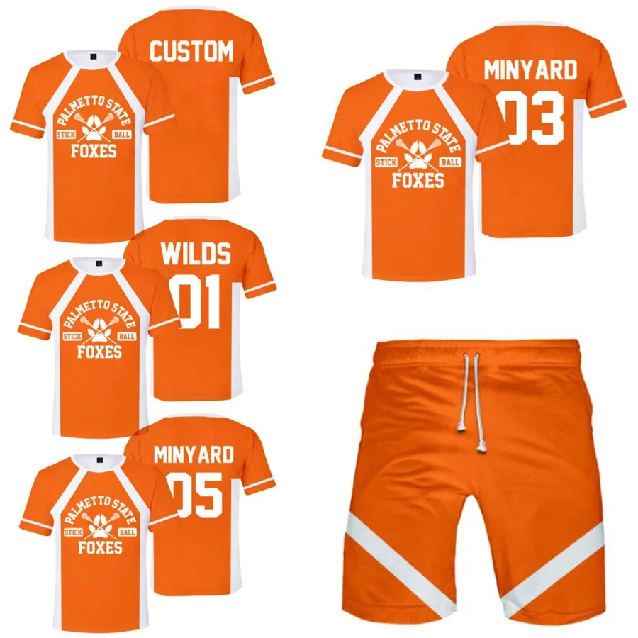 Cosplay The Foxhole Court Palmetto State Foxes Lacrosse Jersey WILDS MINYARD JOSTEN Short Sleeve T Shirt for Men Boy Oversized