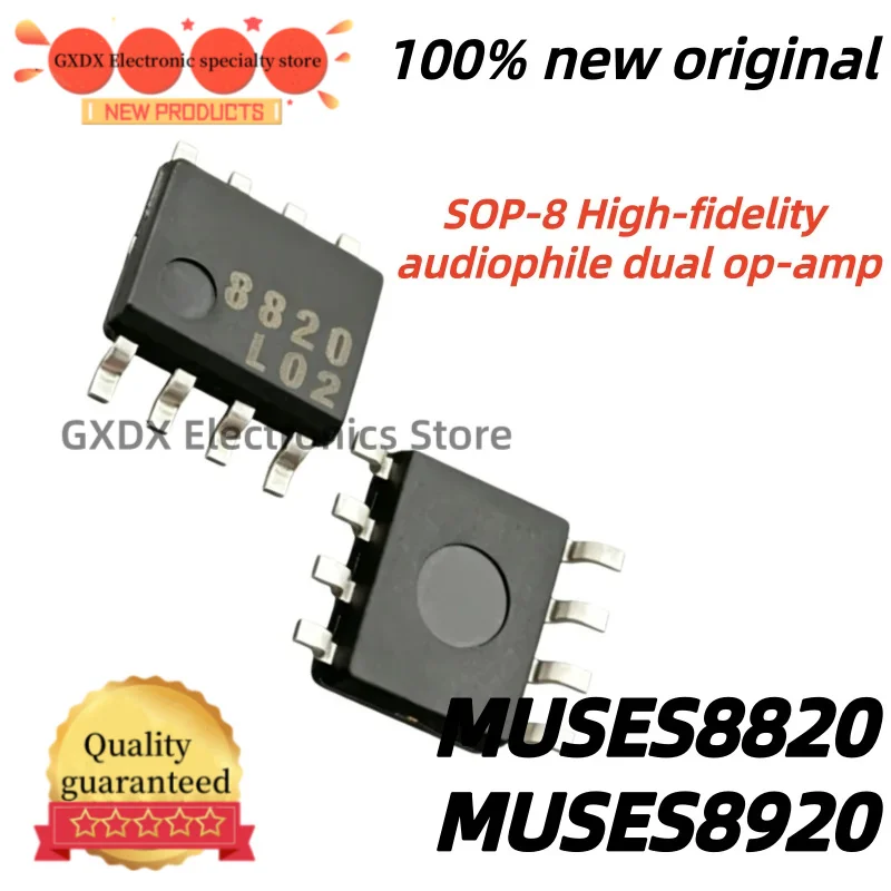 1piezas 100% nuevo original MUSES8820 MUSES8920 MUSES 8820 8920 AD8620 SOP-8 OP AMP For HiFi Audio Amplifier Replaces  IC Chip