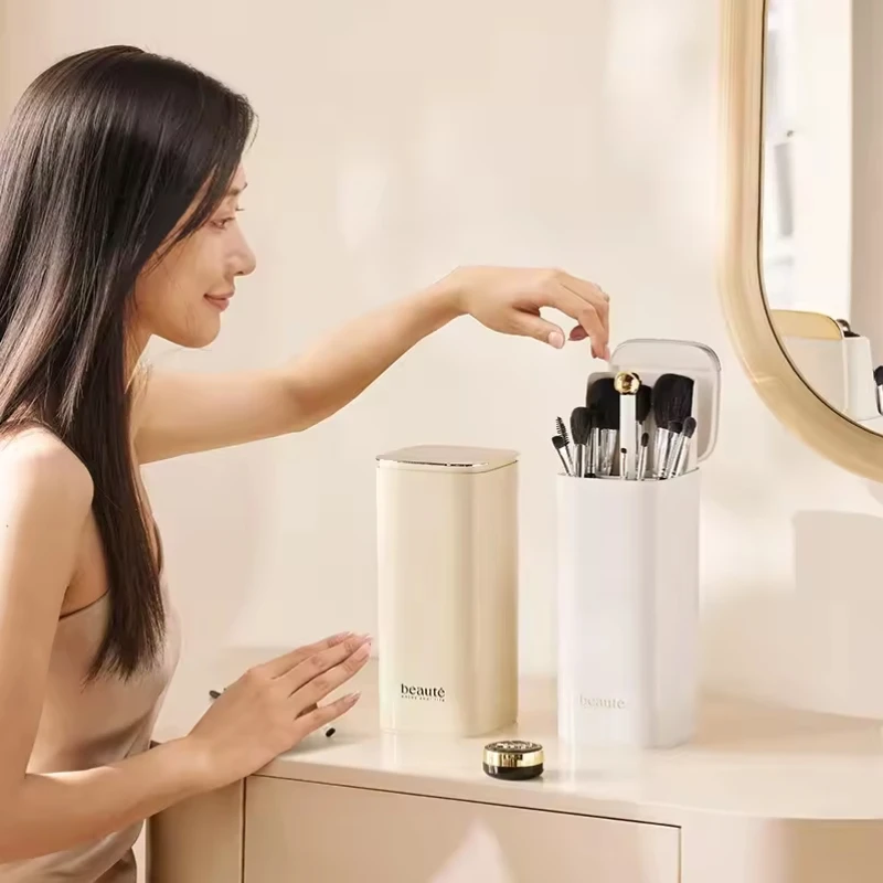 

Набор держателей для кистей для макияжа, автоматический подъемный пылезащитный настольный инструмент для макияжа, губная помада, держатель для ручек для бровей, контейнер