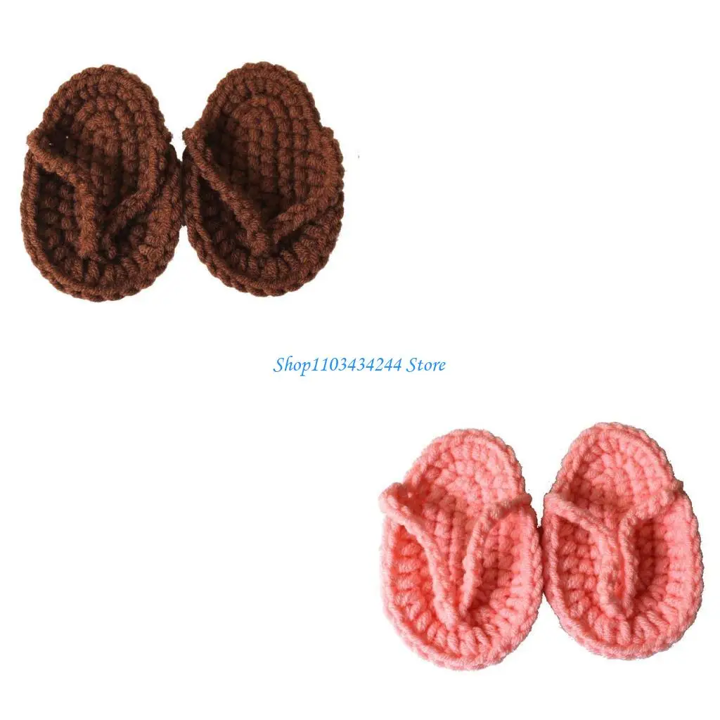

Infant Baby Slippers Newborn Photography Props Slippers Mini Crochet Photo Shoes