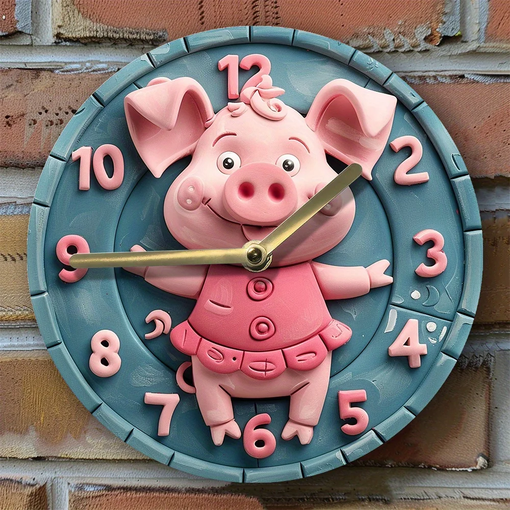 

Silent Aluminum Wall Clock With 2D Design - Perfect For Pet Lovers & Halloween Decor, Ideal Autumn Bedroom Accessory