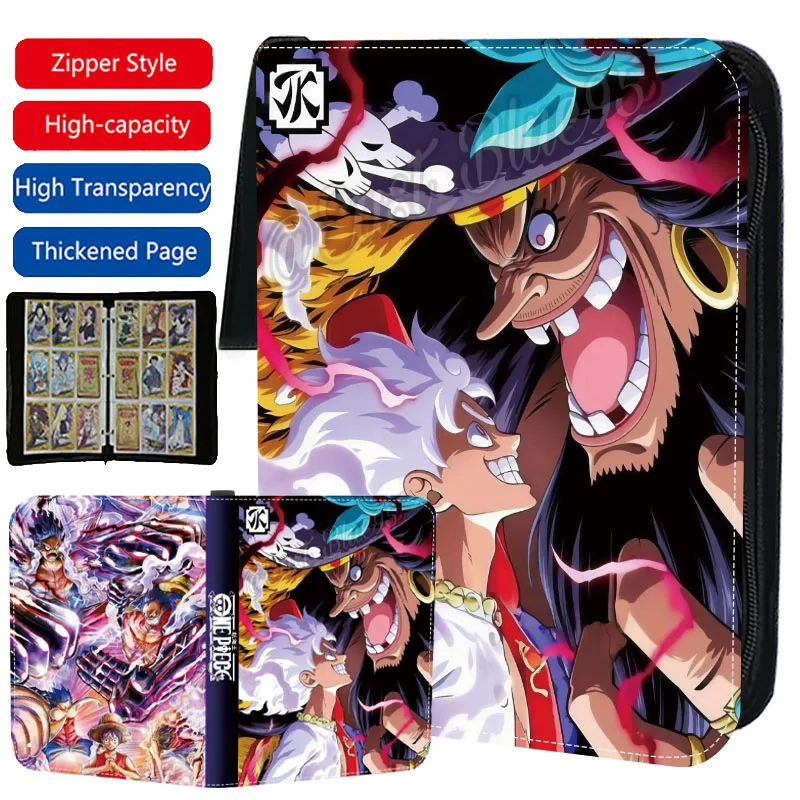 400/900pcs One Piece Cards Binder Book Folder 4/9 Card Slots Game Cards Holder Double Pocket Zipper Card Album Collector