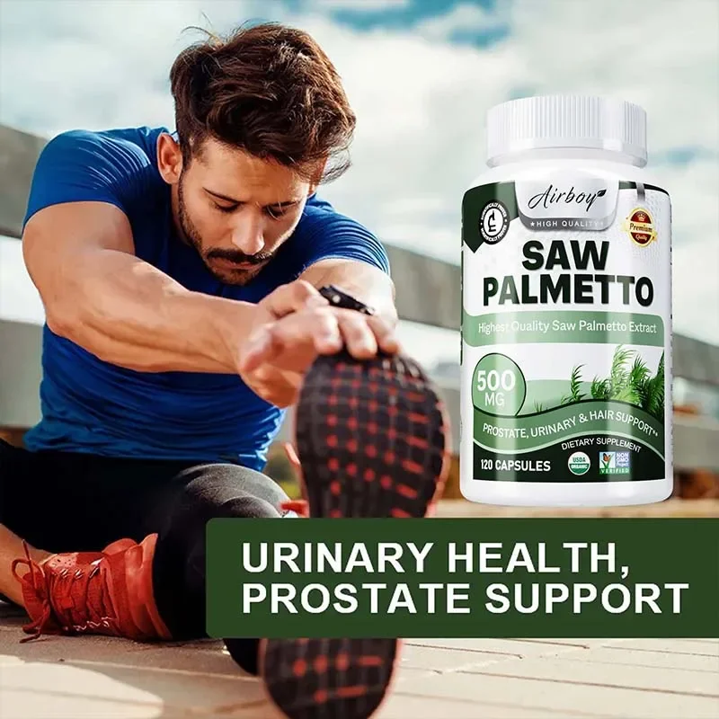 Saw Palmetto Capsules - Reduce Frequent Urination, For Prostate and Bladder Health, Promotes Hair Growth, Maintain Vitality - Image 4