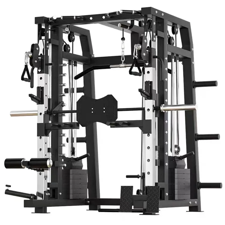 

Hot sell gym and home use multi functional trainer fitness equipment smith machine squat rack