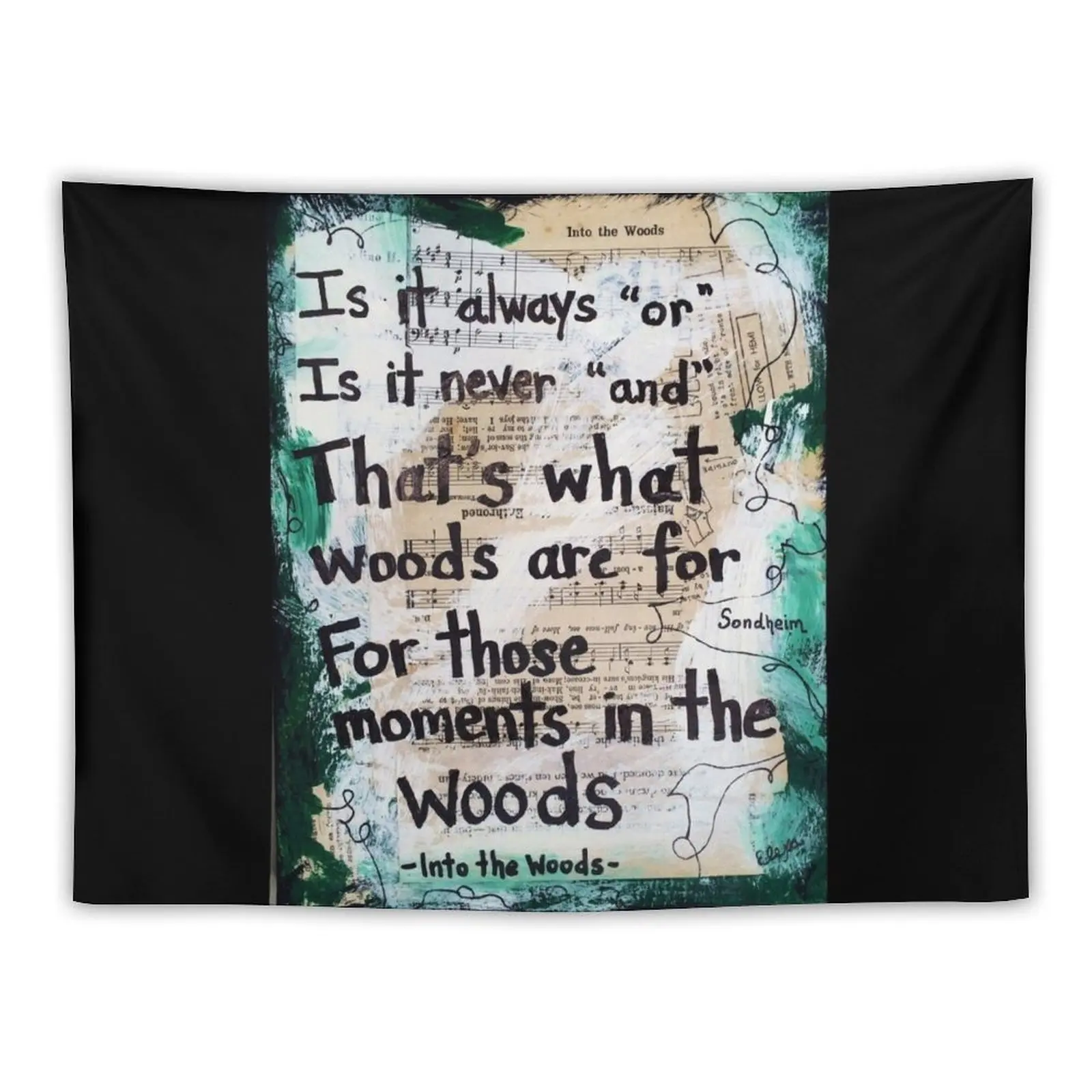 

Into the Woods Tapestry Anime Decor Wall Hanging Decor Tapestry