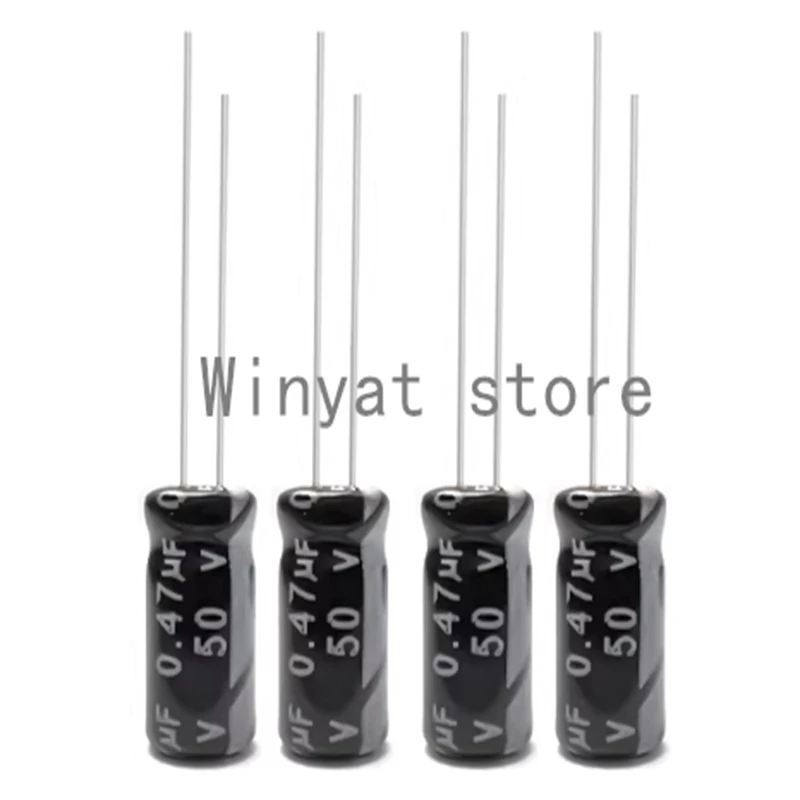 

100PCS Aluminum electrolytic capacitor4X7 0.47UF 50V 4*7mm 4X7MM