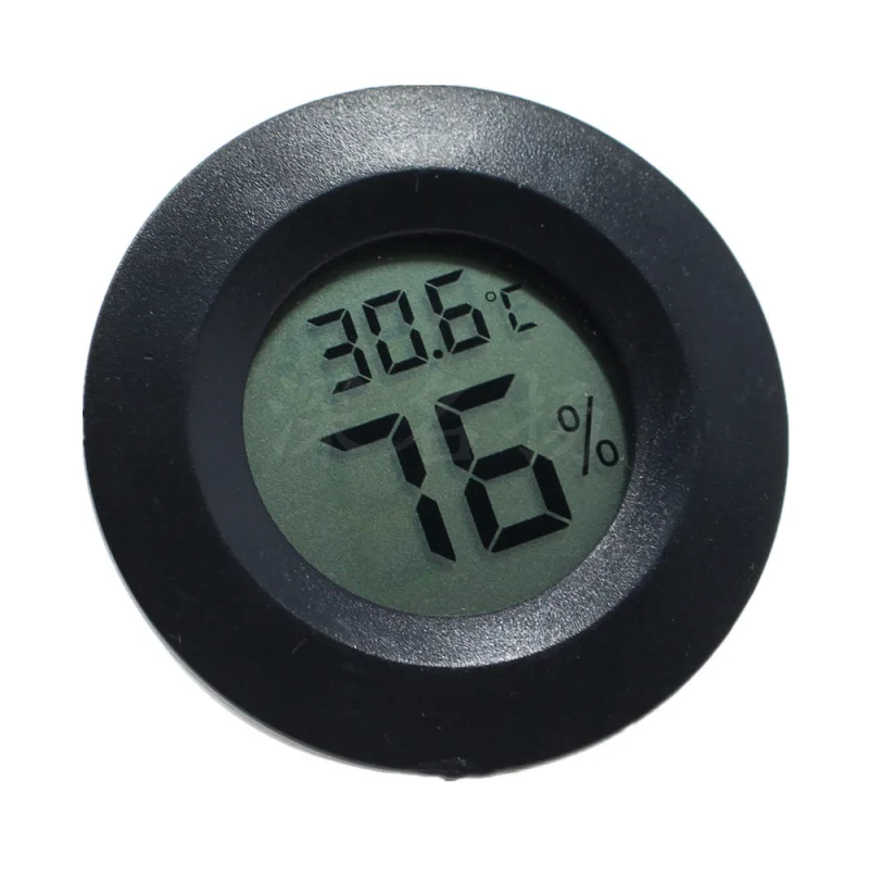 1 ~ 10 قطعة +70 ° C Mini LCD ميزان الحرارة الرقمي الرطوبة جهاز قياس درجة الحرارة والرطوبة المستديرة كاشف الاستشعار لصندوق السيجار الفريزر #5