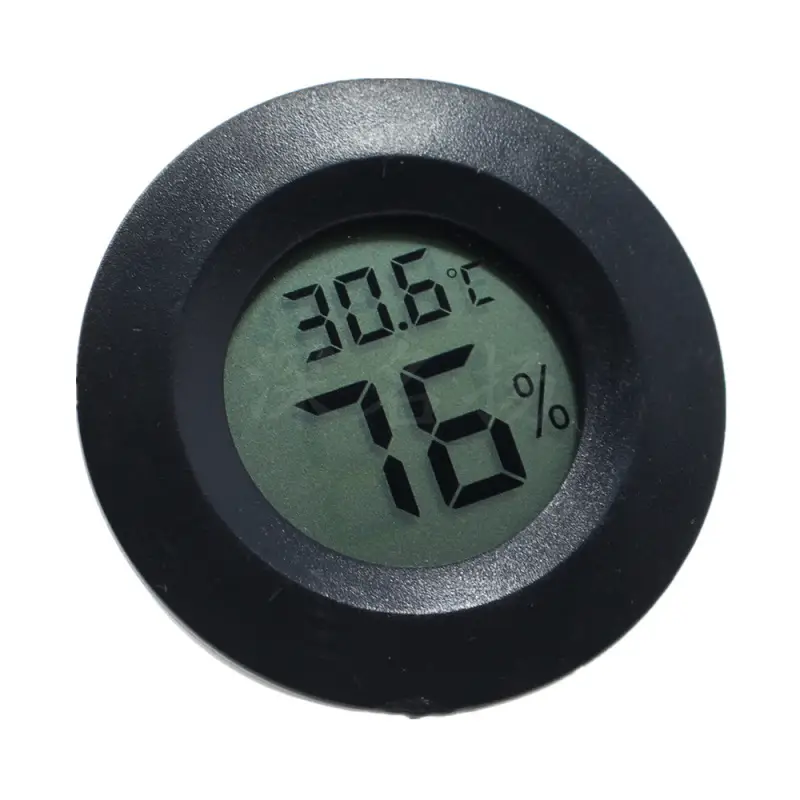 +70°C Mini LCD Digital Thermometer Hygrometer Round Temperature Humidity Tester Sensor Detector For Freezer Cigar Box - 5