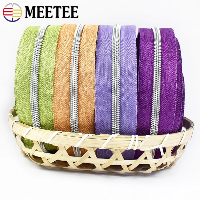 

2-10M 5# Nylon Zipper Tape Coil Zip Closures for Bags Backpack Clothes Decor Sewing Zippers By Meter Repair Kit DIY Accessories