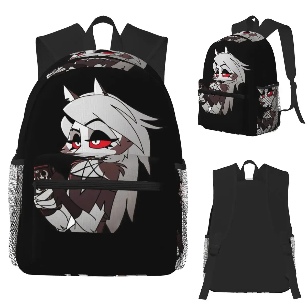

Helluva Boss Loona Student Backpack School Bag Hiking Travel Daypack for Men Women Fashion Bookbag Shoulder Bags