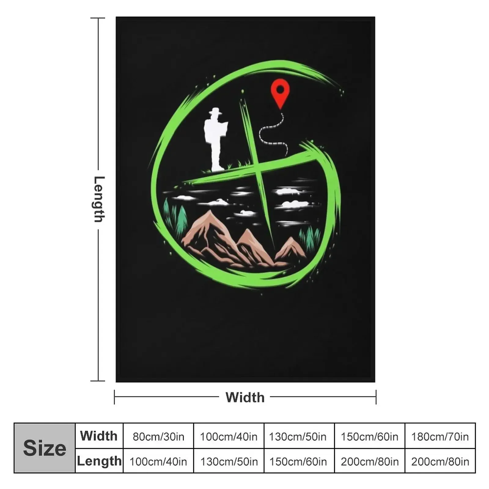 Geocacher Gps Treasure Hunter Expedition Hobby Throw Blanket Hair warm winter Blankets