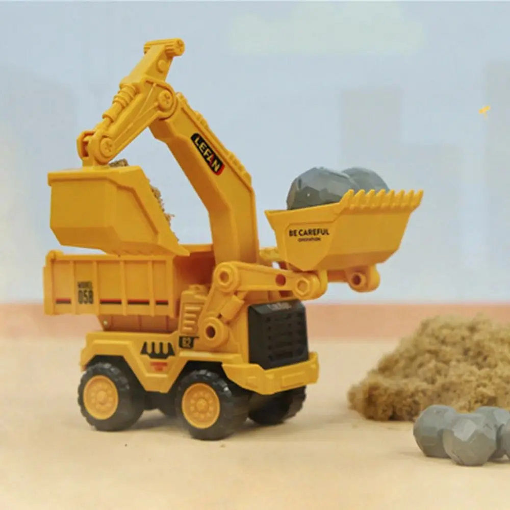 แฟชั่น ABS วิศวกรรมรถของเล่นของเล่นเด็กสีเหลือง Excavator ของเล่นของเล่นคลาสสิกขนาดใหญ่ Bulldozer ของเล่นของเล่น