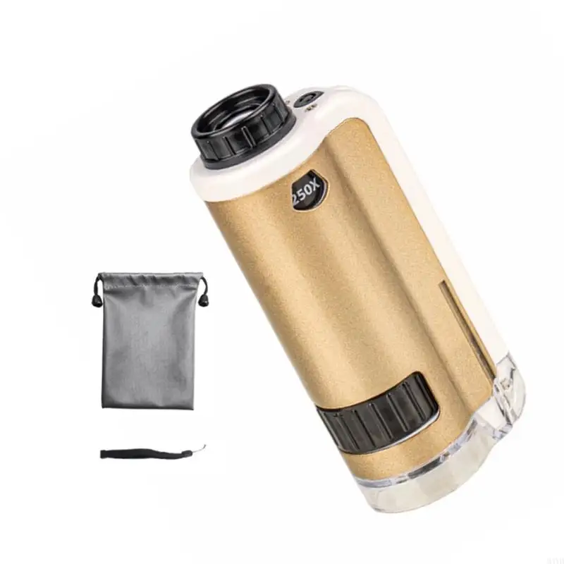 Microscope Educational Toy for Kids 100x-250x Magnification for Exploration M4YD