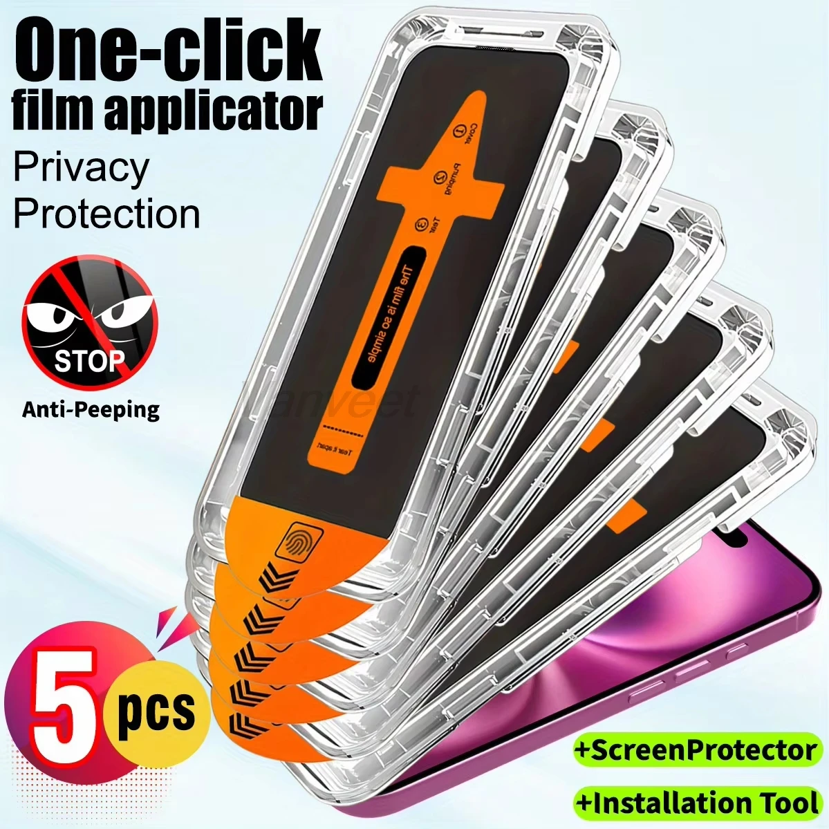 

1-5PCS Dust Free Screen Protector Anti-Spy For Samsung S25 S25 Ultra S24 Ultra A56 A73 A54 S20 FE S22 S23 S24Plus Tempered Glass