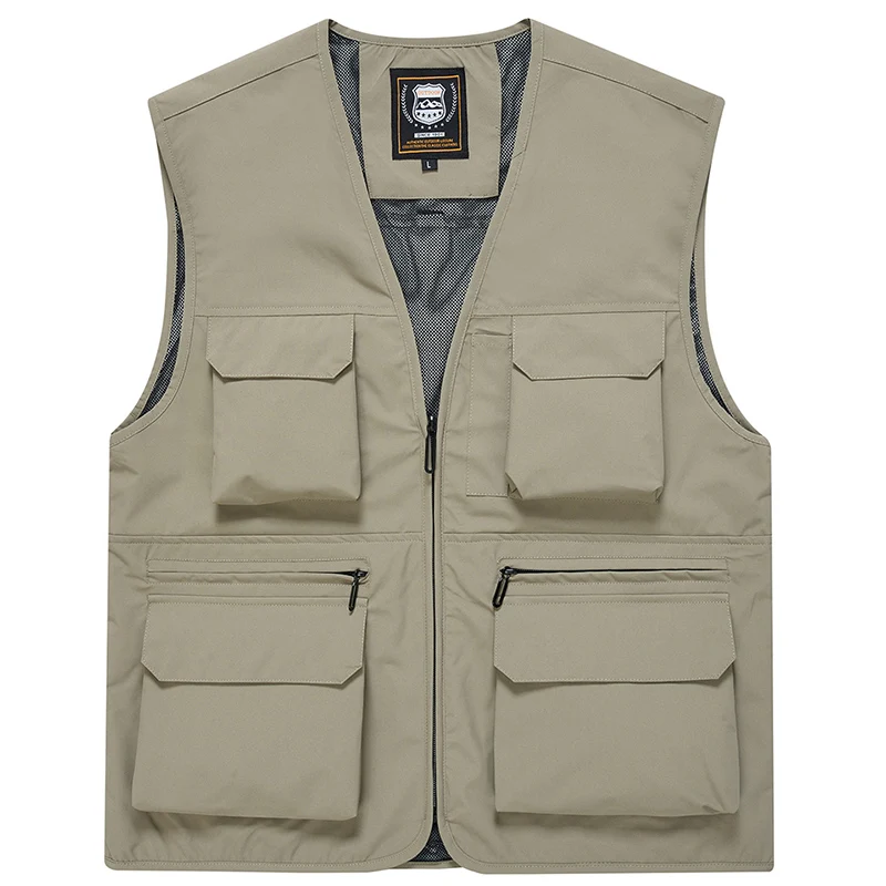 New Arrive Quality Fishing Vest Summer Outdoor Quick-drying Mesh Multi-Pocket Plus Size Cargo Waistcoat Camping Photography Vest