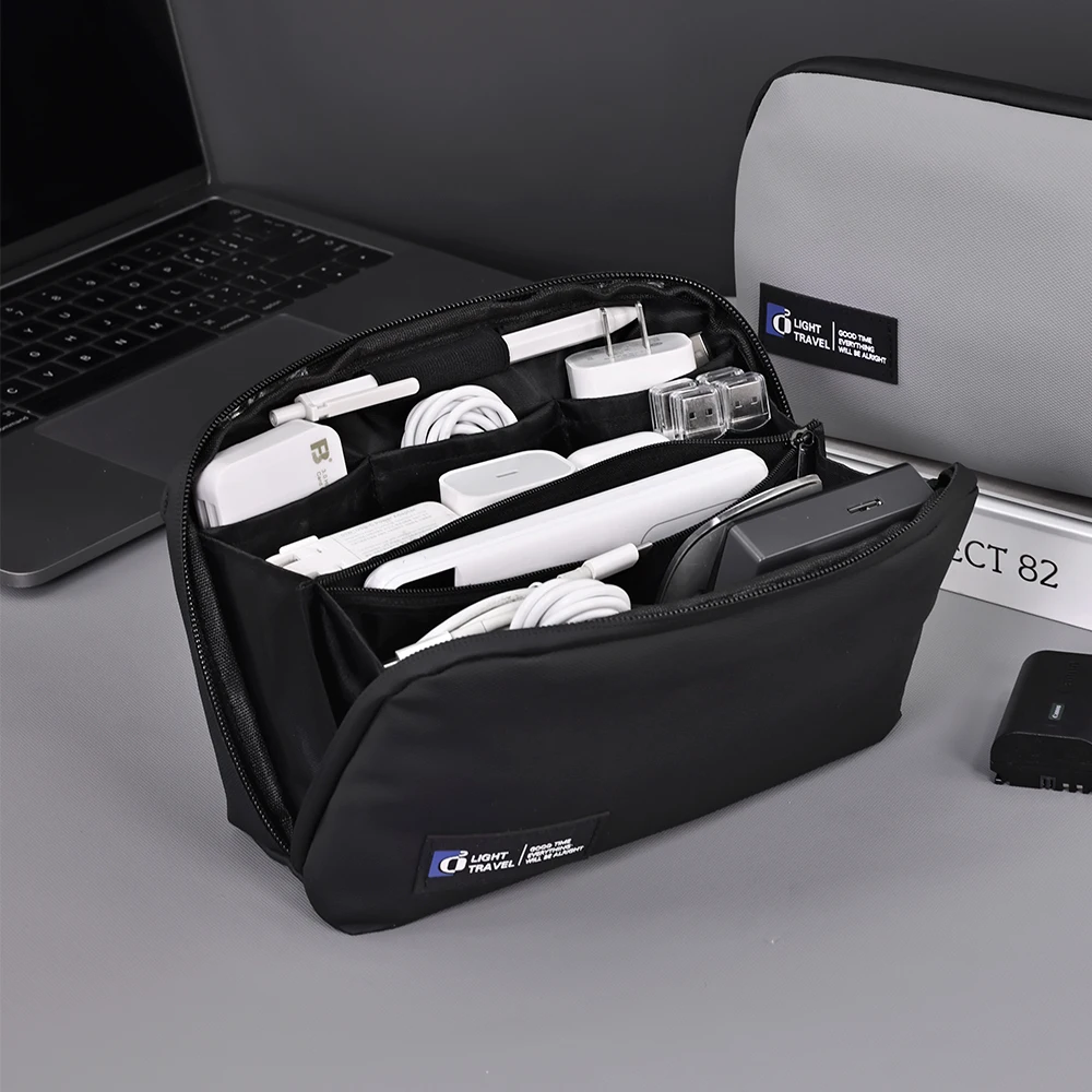 ワイヤー USB ケーブル オーガナイザー バッグ トラベル イヤホン パワーバンク データ ライン ストレージ ポーチ 大容量マウス ケーブル バッグ