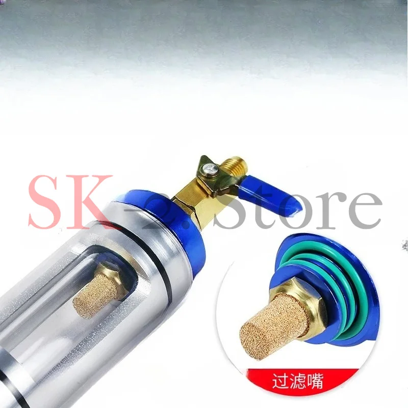Automotive air conditioner fluorine oil purifier, refrigerated oil filling oil control filter separation replacement tool