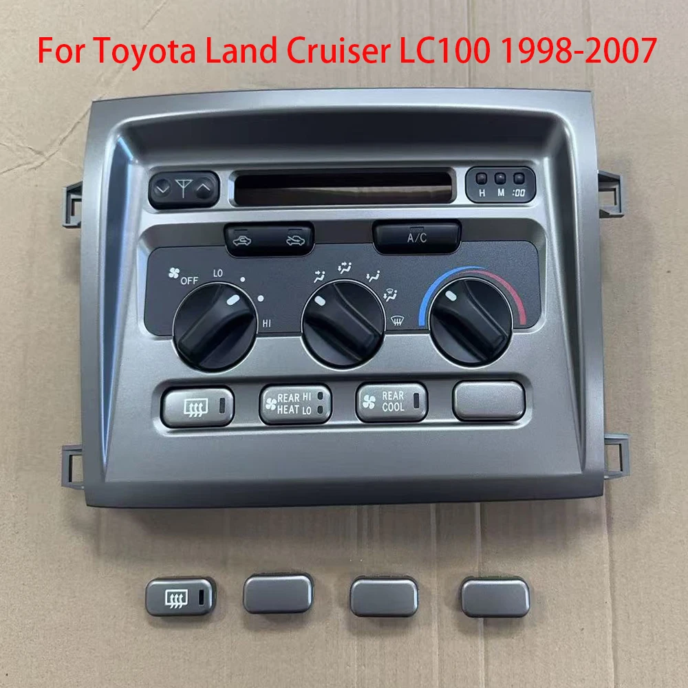لتويوتا لاند كروزر LC100 1998-07 لوحة تحكم تكييف الهواء وإطار DVD الأوسط لوحة قيادة السيارة مركز 55900-60850 #1