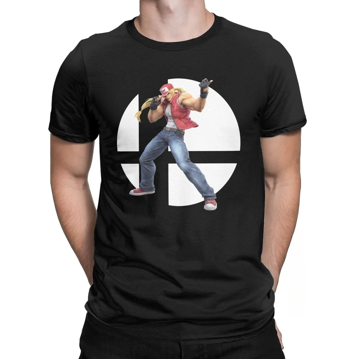 King Of Fighters Terry Bogard Smash Bros T-Shirts For Men  Tee Shirt Crew Neck Classic T Shirts Printed Tops