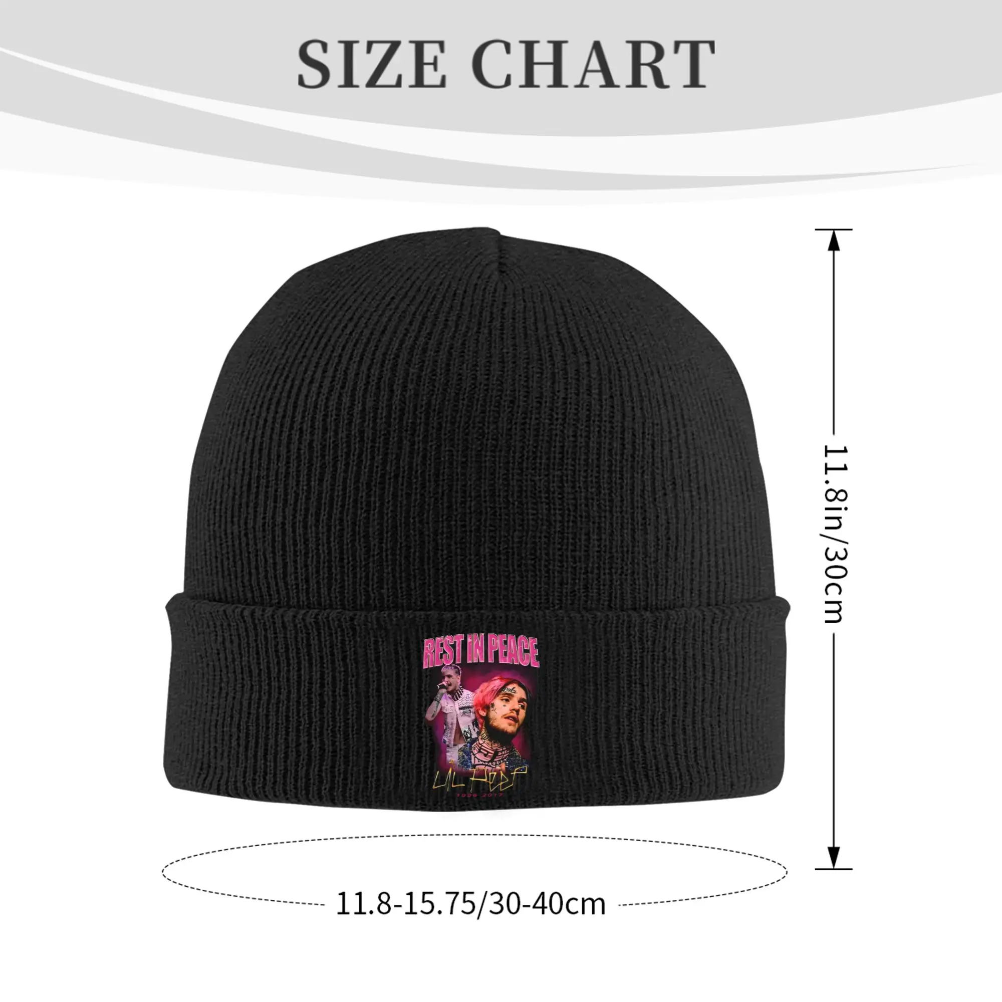 Lil Peep Rest In Peace Knit Hat Beanies Autumn Winter Hats Warm Acrylic  Hip Hop  Cap Men Women Gifts,