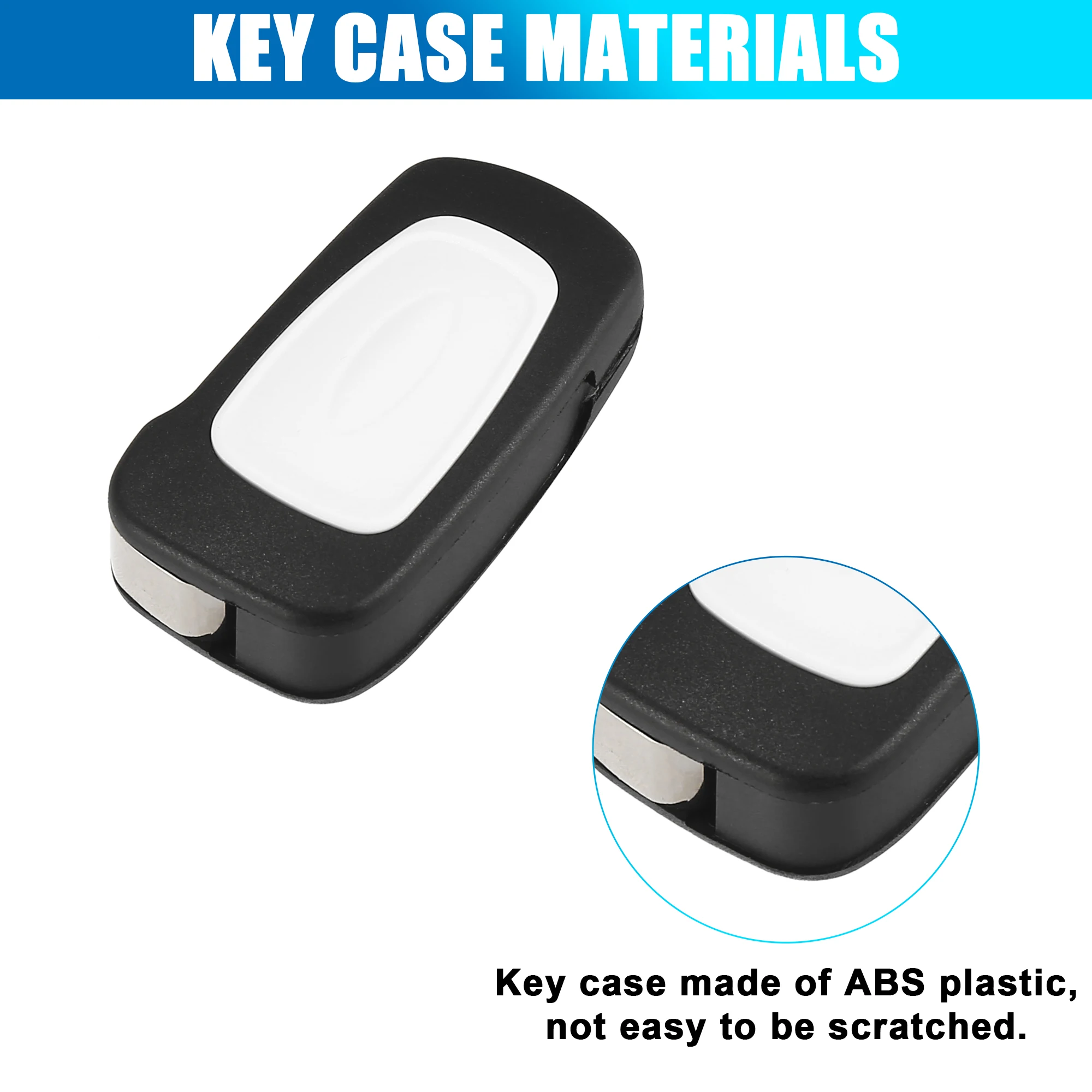 X Autohaux Remote Control Car Fob Key Case Shell  3 Key Buttons Replacement for Ford Ka 2008 2009 2010 2011 2012 2013