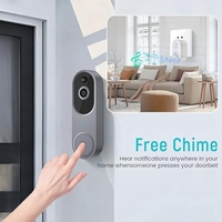 1080P Smart Wireless Video Doorbell Camera, Home Security With Intelligent Human Detection,Real-Time Alert, 2.4Ghz Wi-Fi