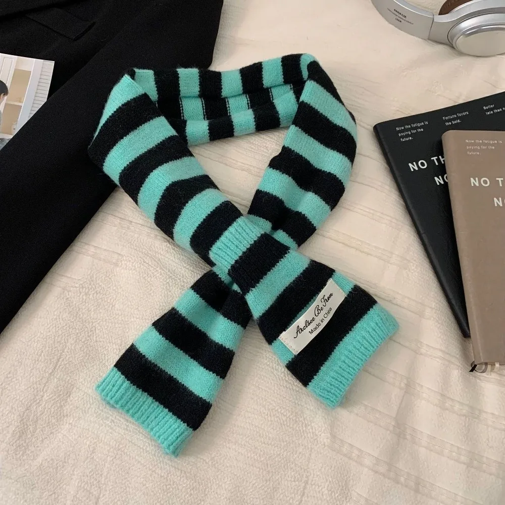 

Fashion Long Striped Scarves Spice Girl Style Warm Wool Blend Scarf Knitted Scarf Women