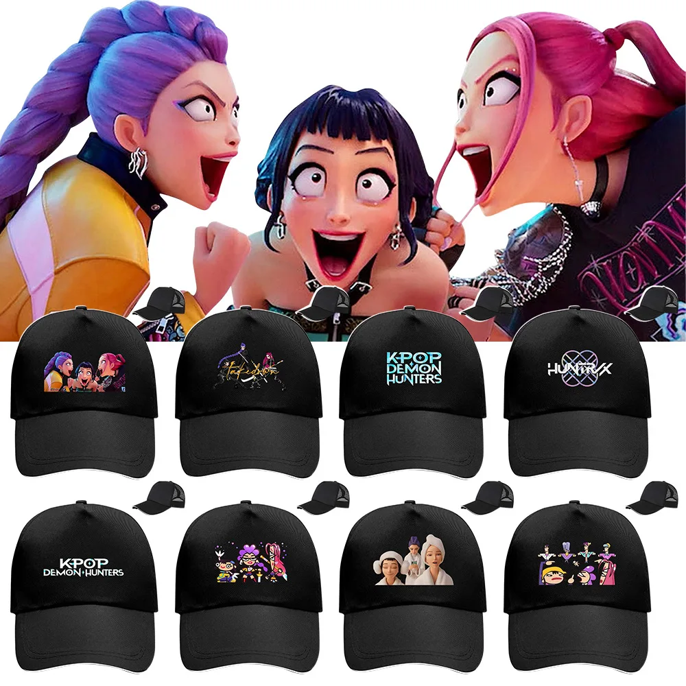 

K-pop Witch Hunters Group Cute and Playful Logo Velcro Adjustable Baseball Cap Breathable Mesh Visor Cap for Women