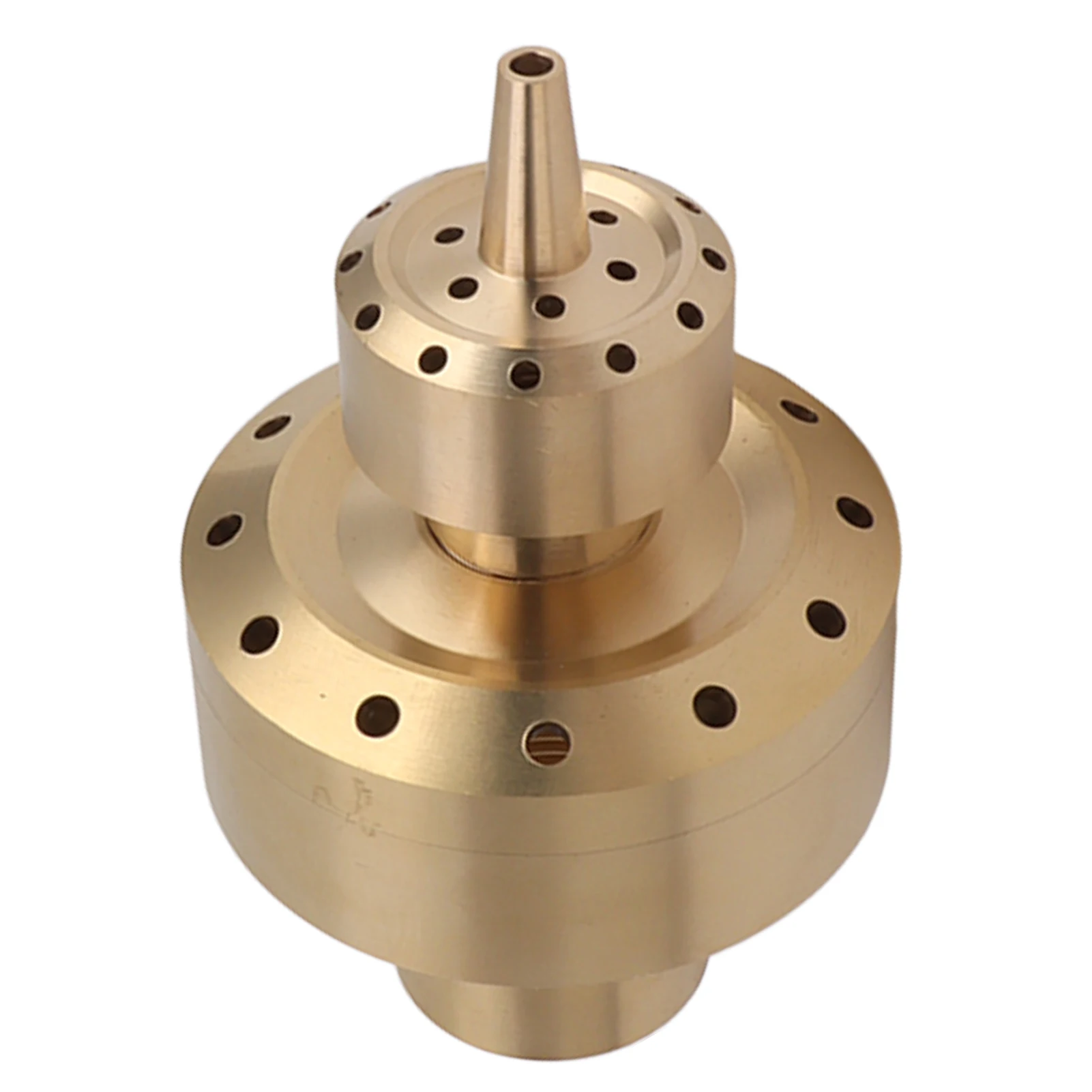 Copper Double Column Fountain Nozzle Corrosion Resistant Two Layers Water Fountain Nozzle for Home Garden Pool Decoration