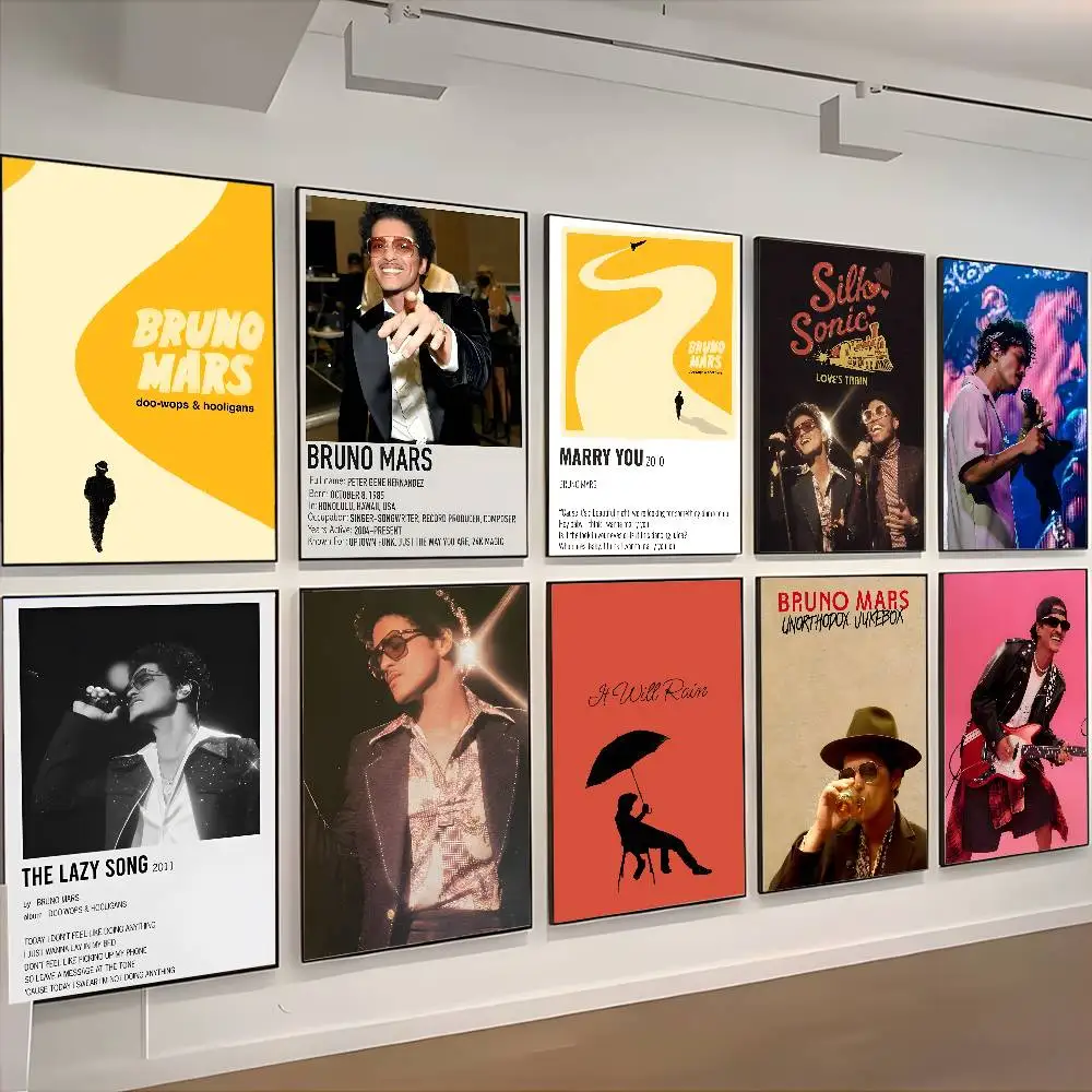 B-Bruno singer M-Mars treasure Album Poster HD art sticky wa