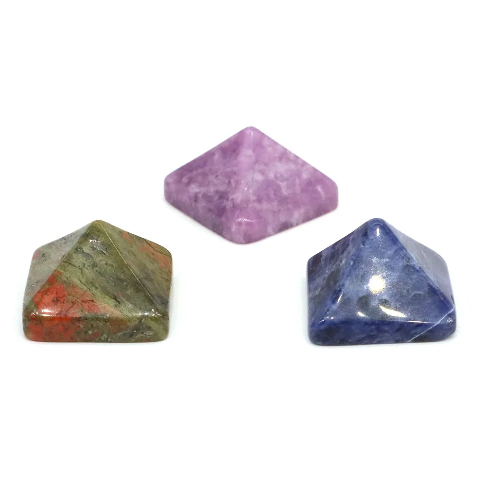 20mm Mini Pyramid Natural Stone Healing Crystal Reiki Quartz Gemstones Point Tower Meditation Home Decor Jewelry DIY Accesorries