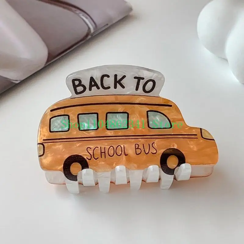 5asd Cuốn sách hài hước hình tóc vuốt cho giáo viên acetate axit mạnh kẹp tóc Claw Claw trở lại trường học chủ đề Barrettes